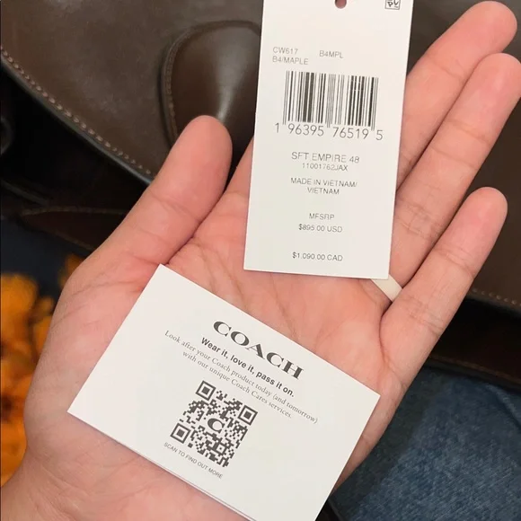 Coach Soft Empire Carryall Bag 48 Maple Dark Brown Leather - Picture 5 of 11